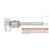 Thước kẹp điện tử Mitutoyo năng lượng mặt trời 500-776 5 500 Solar20PoweredDIMENSIONS
