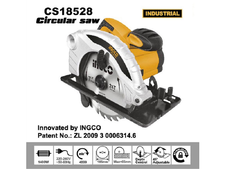 Máy cưa đĩa tròn INGCO vận hành êm ái, ít sinh nhiệt, làm việc kéo dài Máy cưa đĩa tròn INGCO vận hành êm ái, ít sinh nhiệt, làm việc kéo dài