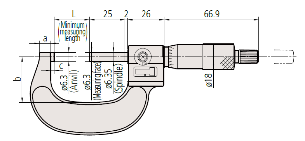 Panme đo ngoài cơ khí Mitutoyo 103-146-10 1 Panme đo ngoài cơ khí Mitutoyo 103
