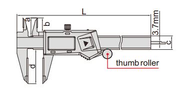 Thước kẹp điện tử mỏ đo Cacbua (không chống nước) Insize 1110-300B 4 Thước kẹp điện tử mỏ Cacbua Insize (Không chống nước) 1110