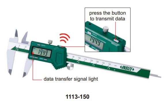 Thước kẹp điện tử kết nối không dây (không chống nước) Insize 1113-200 4 Thước kẹp điện tử kết nối không dây Insize (không chống nước)