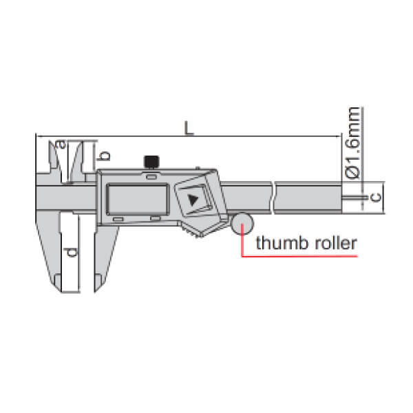 Thước kẹp điện tử với thanh đo sâu dạng tròn Insize 1119-150 3 Thước kẹp điện tử Insize 1119 với thanh đo sâu dạng tròn