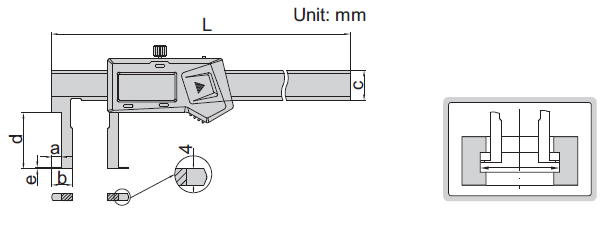 Thước kẹp điện tử đo rãnh Insize (Không chống nước) 1120