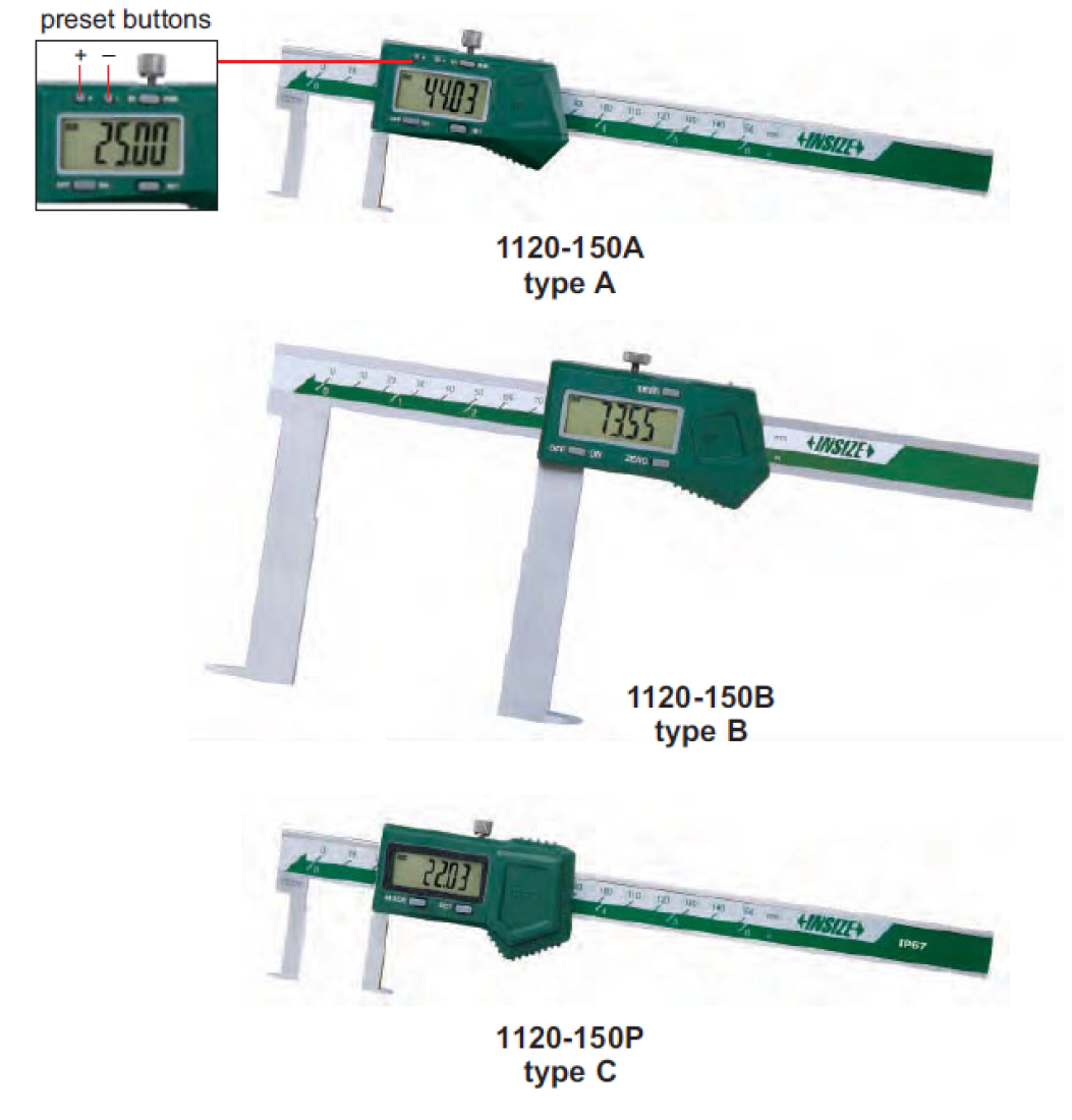 Thước kẹp điện tử đo rãnh Insize (Không chống nước) 1120