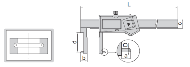 Thước kẹp điện tử đo rãnh Insize (Không chống nước) 1120