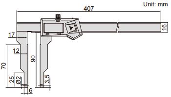 Thước kẹp điện tử nhiều đầu đo Insize (Không chống nước) 1124-300AWL 8 Thước kẹp điện tử nhiều đầu đo Insize (Không chống nước) 1124-300A