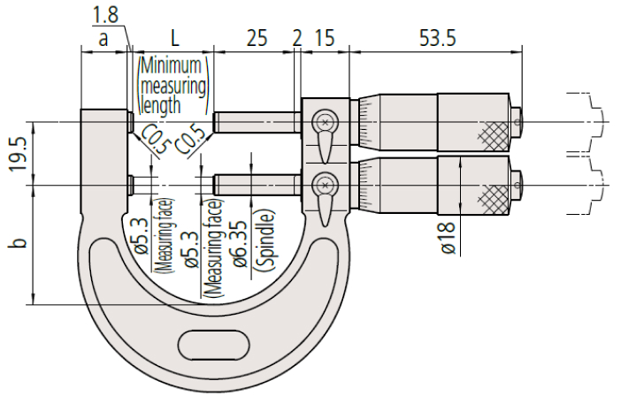 Panme đo ngoài đồng hồ Mitutoyo 107