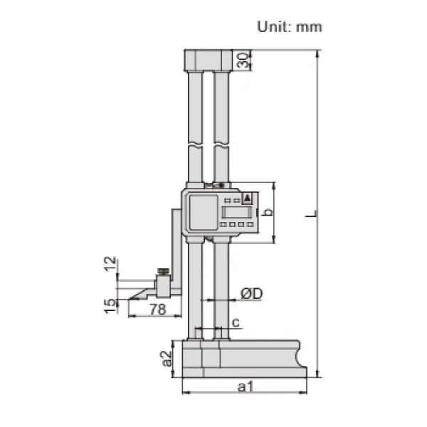 Thước đo cao điện tử Insize 1151-300 3 Thước đo cao điện tử Insize 1151
