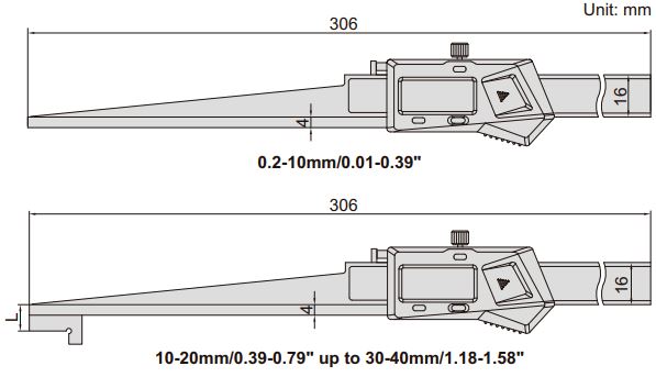 Thước đo rãnh côn điện tử Insize 1160-30 4 Thước đo rãnh côn điện tử Insize 1160