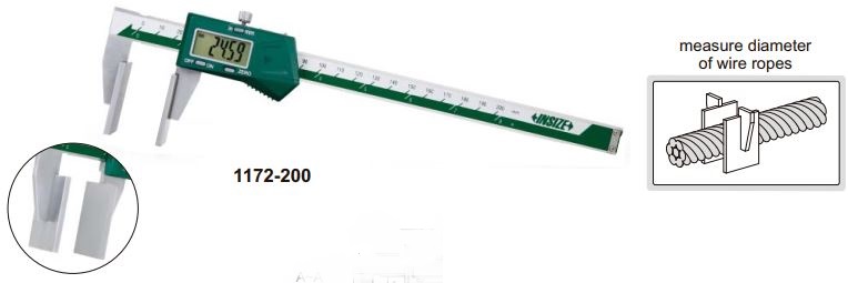 Thước kẹp điện tử mỏ phẳng Insize (Không chống nước) 1172