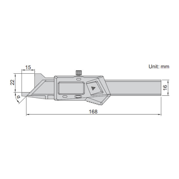 Thước đo cạnh vát điện tử Insize 1180