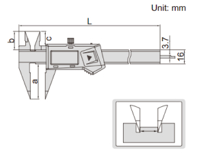 Thước kẹp điện tử mỏ nhọn Insize (Không chống nước) 1183