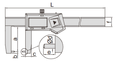 Thước kẹp điện tử đo biên dạng ngoài Insize (Không chống nước) 1185