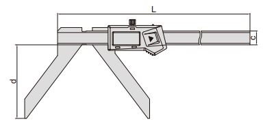 Thước kẹp điện tử đo bán kính cung tròn Insize (Không chống nước)