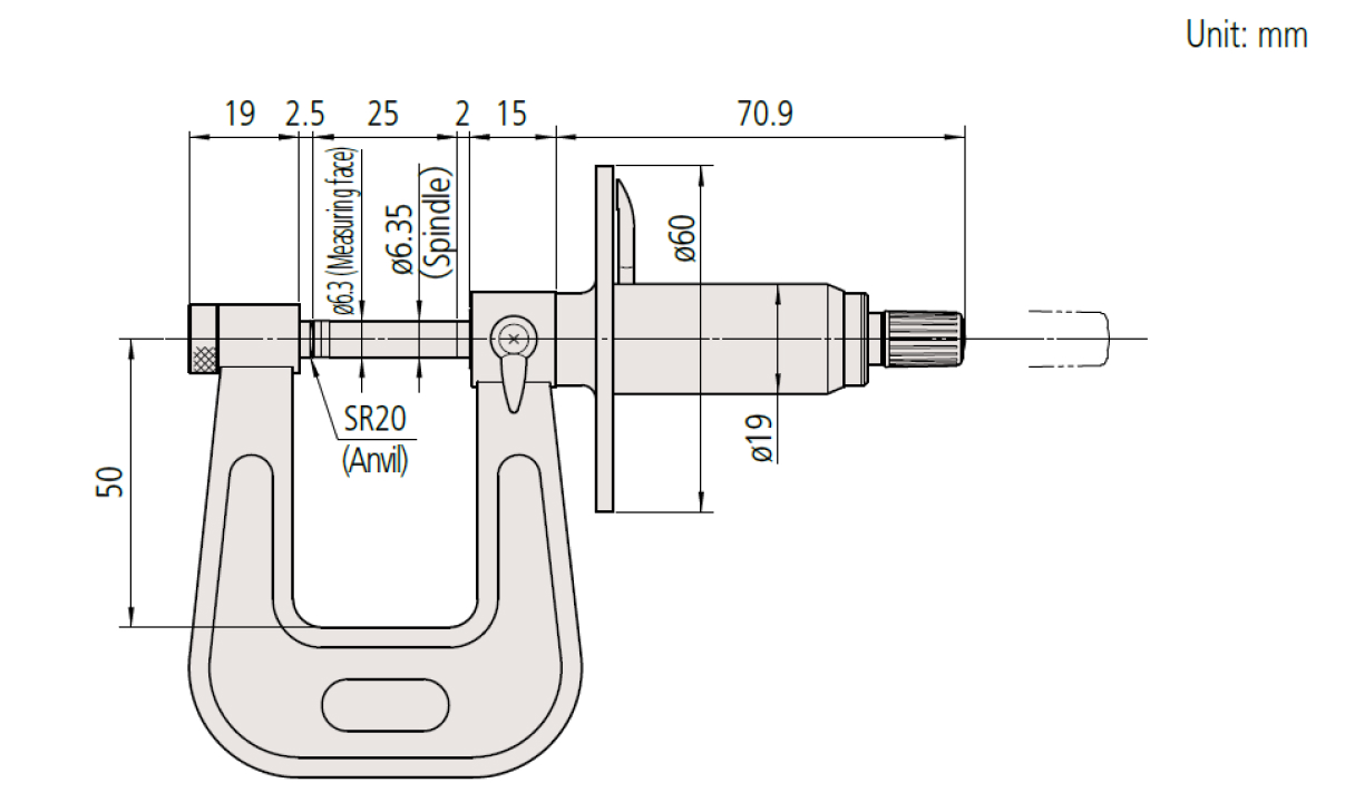 Panme đo ngoài đồng hồ Mitutoyo 107