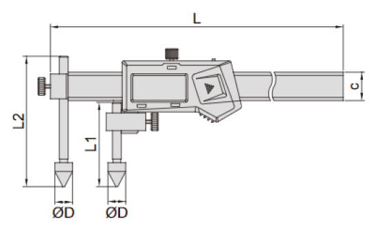 Thước kẹp điện tử đo khoảng cách tâm Insize 1192-150A 3 Thước kẹp điện tử đo khoảng cách tâm Insize (Không chống nước) 1192