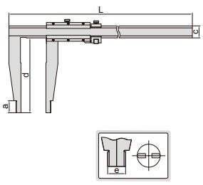 Thước kẹp cơ khí mỏ dài Insize 1215-524 2 Thước kẹp cơ khí Insize mỏ dài 1215