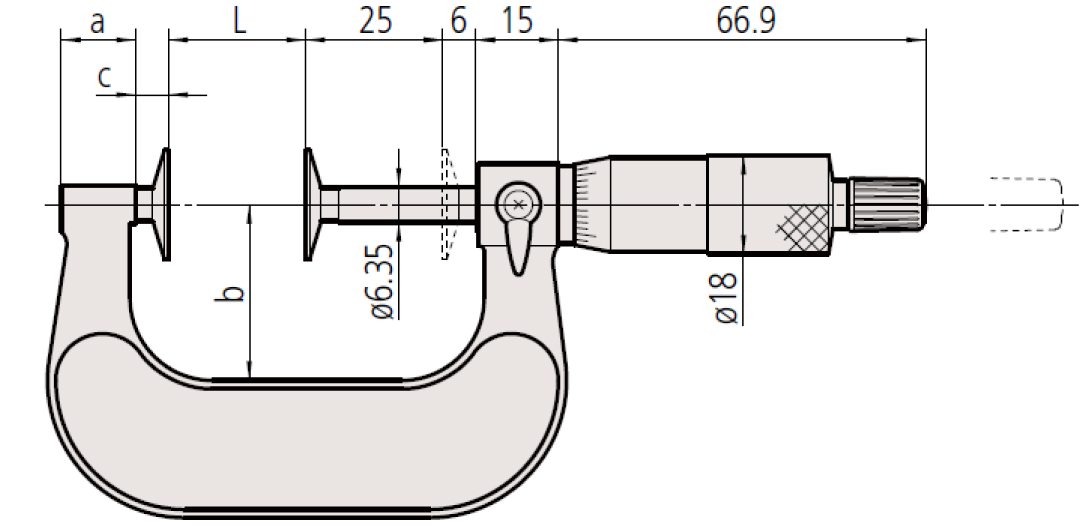 Panme đo ngoài đồng hồ Mitutoyo 107