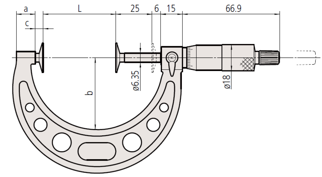 Panme đo ngoài đồng hồ Mitutoyo 107