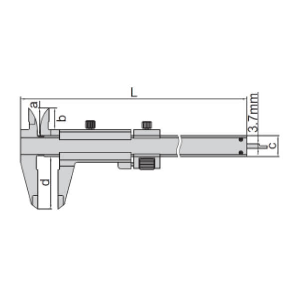 Thước kẹp cơ khí Insize 1233 (có vít tinh chỉnh)