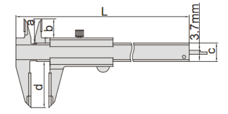 Thước kẹp cơ khí mỏ Cacbua Insize 1238-3002 2 Thước kẹp cơ khí mỏ Cacbua Insize 1238