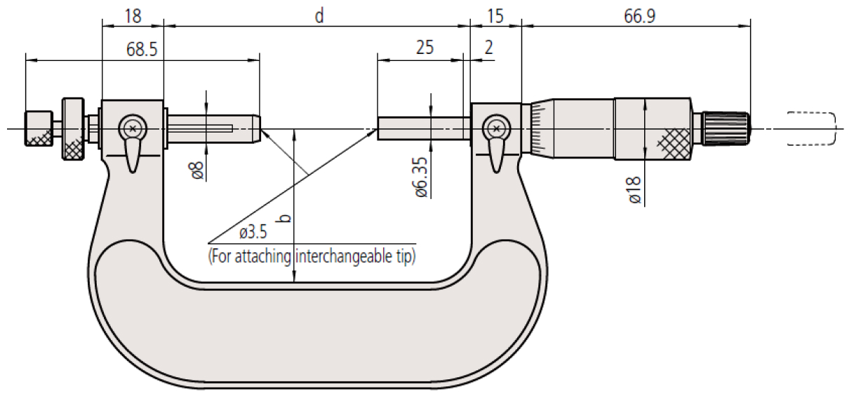 Panme đo ngoài đồng hồ Mitutoyo 107