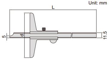 Thước đo sâu cơ khí (loại tiêu chuẩn) Insize 1240