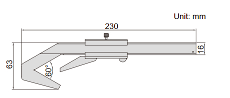 Thước kẹp cơ khí dạng chữ V Insize 1273-403 2 Thước kẹp cơ khí dạng chữ V Insize 1273-403