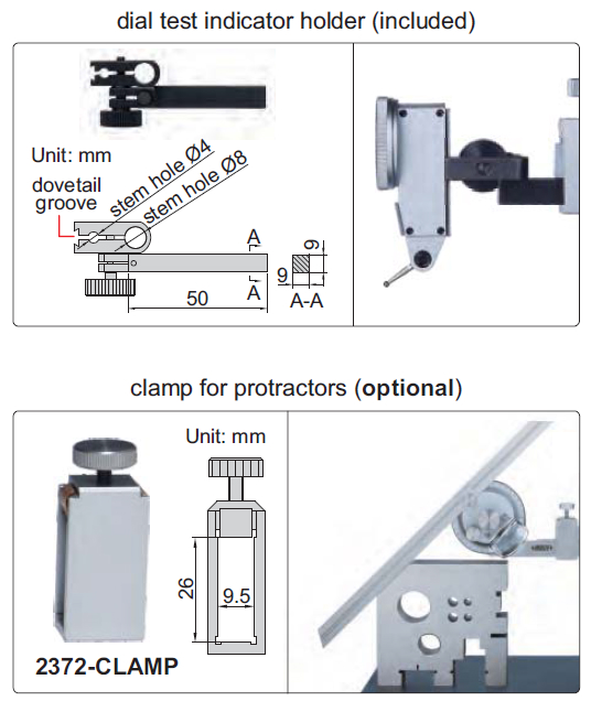 Thước đo cao đồng hồ Insize 1351-450 4 Thước đo cao đồng hồ Insize 1351