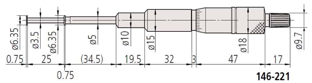 Panme đo ngoài đồng hồ Mitutoyo 107