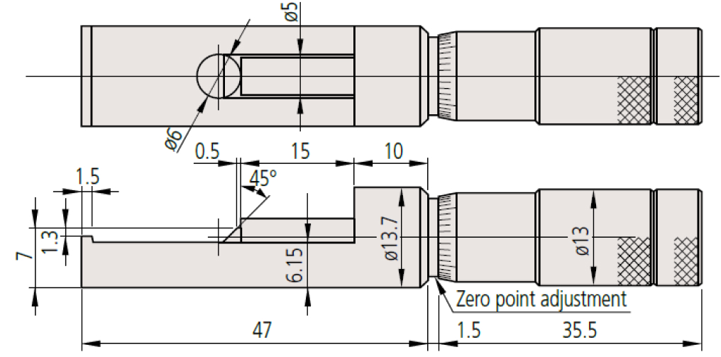 Panme đo ngoài đồng hồ Mitutoyo 107