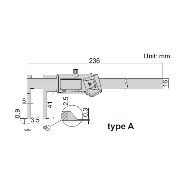 Thước kẹp điện tử đo rãnh trong Insize 1520-150 2 Thước kẹp điện tử đo rãnh Insize (Không chống nước) 1520