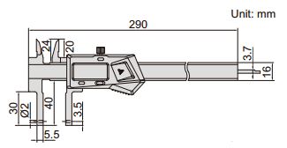 Thước kẹp điện tử nhiều đầu đo Insize (Không chống nước) 1526-200