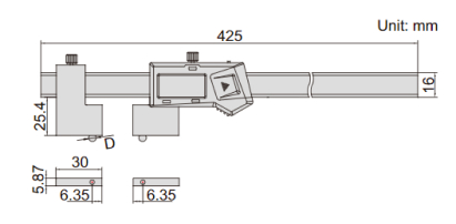 Thước kẹp điện tử Insize có thể thay thế đầu đo 1528-3001WL 3 Thước kẹp điện tử Insize 1528-3001 đầu đo tròn thay thế được