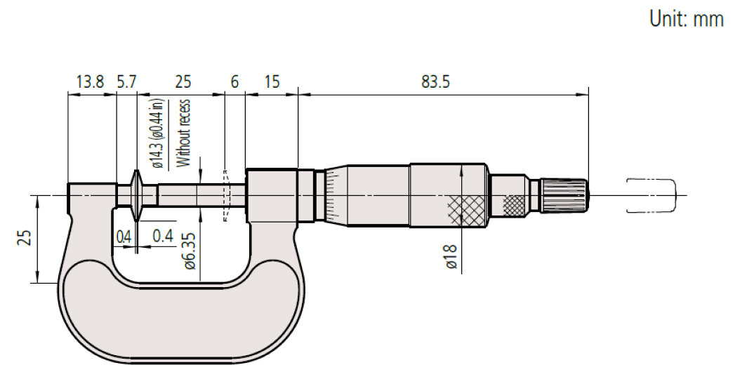 Panme đo ngoài đồng hồ Mitutoyo 107