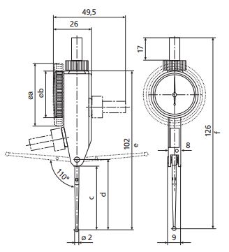 Đồng hồ so chân gập MarTest