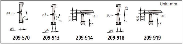 Ngàm đo kích thước ngoài ống điện tử Mitutoyo