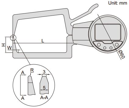 Thước kẹp điện tử đo độ dày bên ngoài Insize 2131