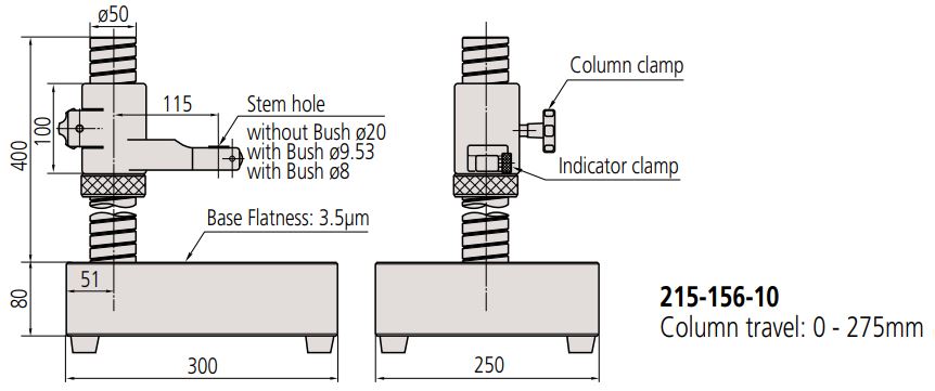 Đế gá đo so sánh đá granite Mitutoyo SERIES 215