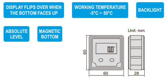 Thước thủy (nivo) điện tử đo độ dốc Insize 2170