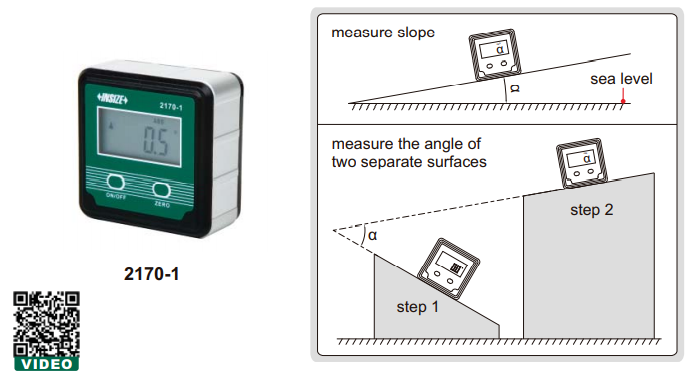 Thước thủy (nivo) điện tử đo độ dốc Insize 2170