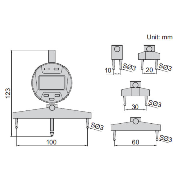 Đồng hồ so đo bán kính Insize 2183 4 Đồng hồ so đo bán kính Insize 2183
