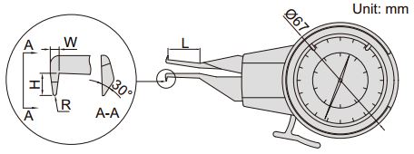 Thước kẹp cơ khí đo độ dày bên trong Insize 2222