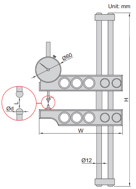 Đồng hồ đo ren côn ngoài Insize 2230
