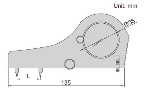 Đồng hồ đo bước ren trong Insize 2235