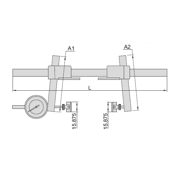Đồng hồ đo đường kính đỉnh ren ngoài Insize 2236