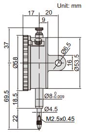 Đồng hồ so cơ khí loại cơ bản Insize 2301