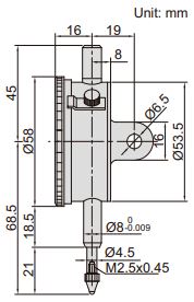 Đồng hồ so cơ khí loại tiêu chuẩn Insize 2308