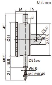 Đồng hồ so cơ khí chống sốc Insize 2314