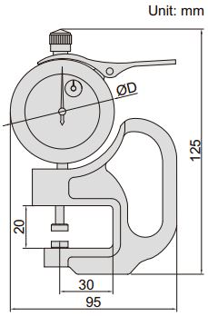 Đồng hồ đo độ dày Insize 2364
